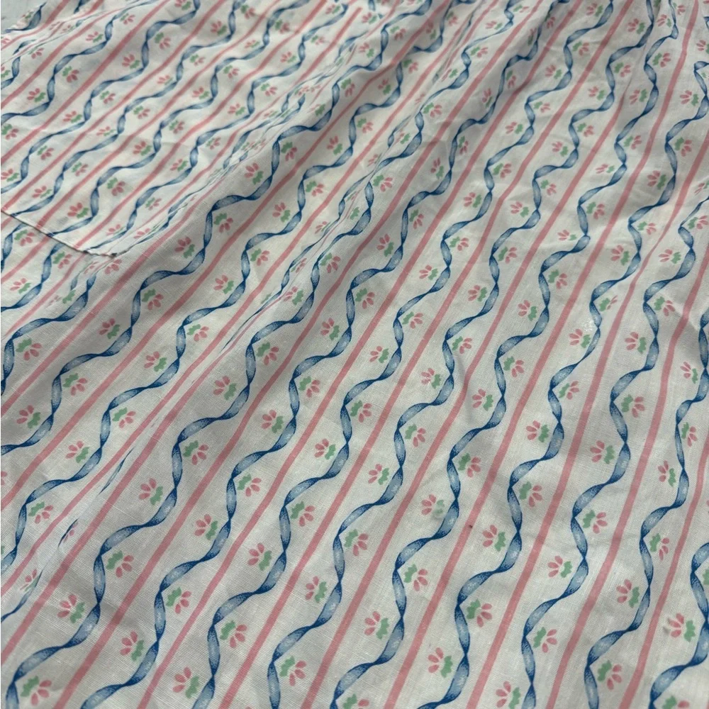 EXCELLENT Vintage 1980s Apron Kitchen T&CL Baking Cooking Pink Blue RARE - Picture 6 of 6